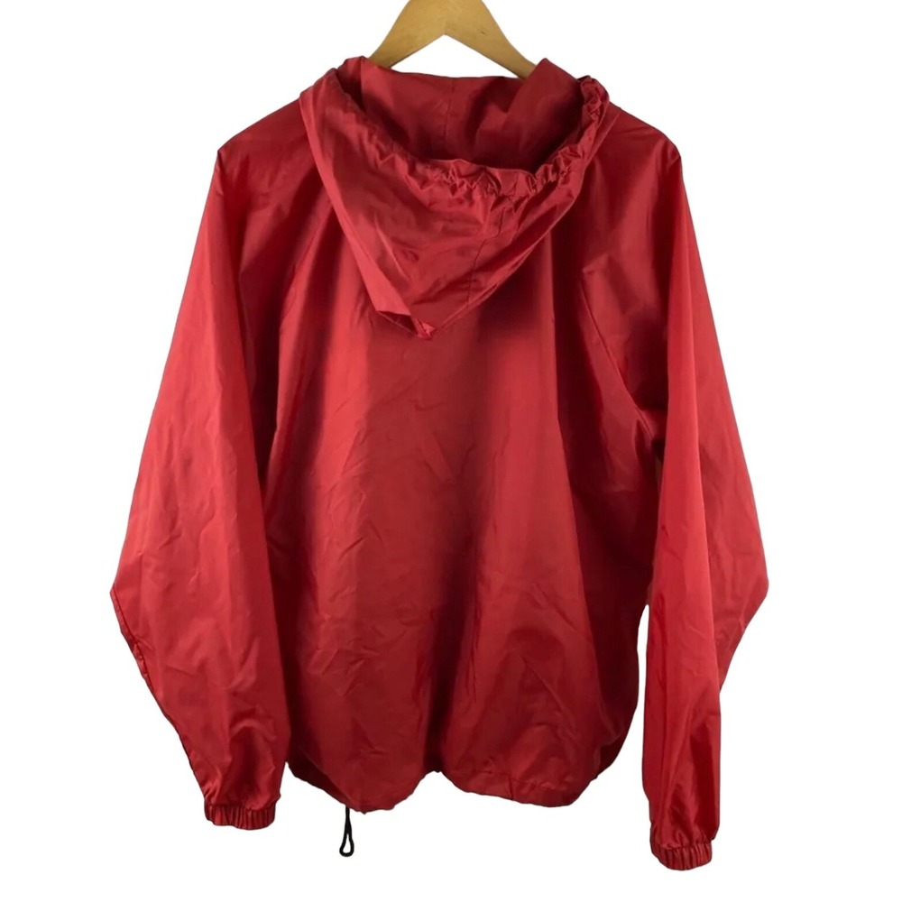 2002 Disney Sport Vintage ‎ Hooded Windbreaker Jacket Red Large Men's - Picture 2 of 4